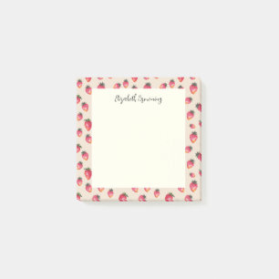 Cottagecore-Erdbeere handgezeichnet Boho Vintage Post-it Klebezettel