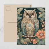 Cottagecore-Eule süß Postkarte (Vorne/Hinten)
