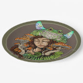 Cottagecore Fairy Frog Pappteller (Schrägansicht)