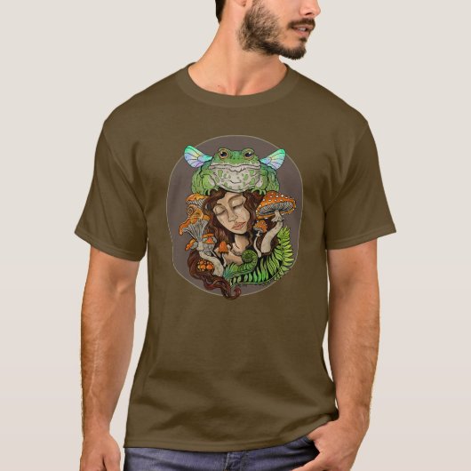 Cottagecore Fairy Frog T-Shirt (Vorderseite)