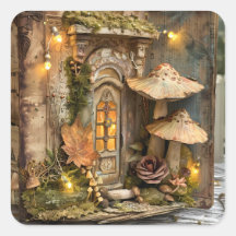 Cottagecore Feenhaus Scrapbook Aufkleber