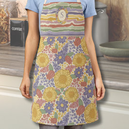 Cottagecore Floral Apron – Customize with Initial Schürze