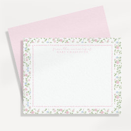 CottageCore Floral Baby Kinderzimmer Stationery Ca Einladung