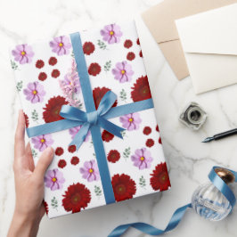 Cottagecore floral bouquet wallpaper geschenkpapier