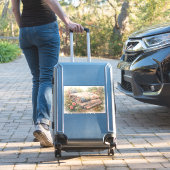 Cottagecore Floral Patchwork Quilt Watercolor Aufkleber (Koffer Insitu)