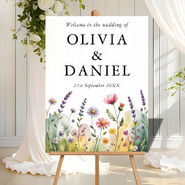 CottageCore Floral Willkommen mit Namen Acrylschild