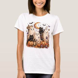 Cottagecore Florale Geister Halloween T-Shirt