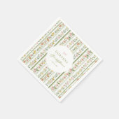 Cottagecore Florale Hochzeitsdusche Serviette (Ecke)