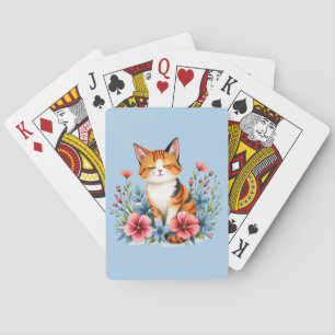 Cottagecore Florale Katzen Serene Feline Botanik Spielkarten