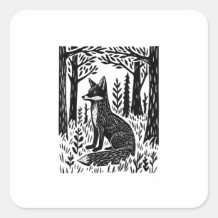 Cottagecore Forestcore Goblincore Wald Waldland Quadratischer Aufkleber