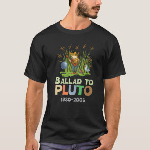 Cottagecore Frog Never Forget Pluto Guitar Ballad T-Shirt