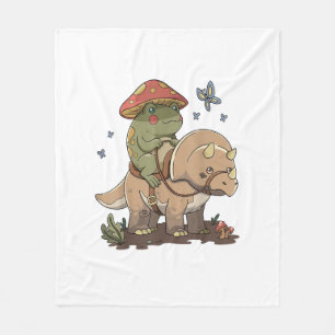 Cottagecore-Frosch-Ästhetik-Pilz-Cute-Goblinco Fleecedecke