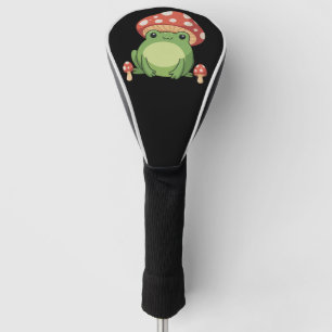 Cottagecore-Frosch-Ästhetik Süßer Frosch mit Pilz Golf Headcover
