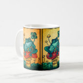 Cottagecore-Frosch mit Pilz  Kaffeetasse (Vorderseite Links)