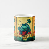Cottagecore-Frosch mit Pilz  Kaffeetasse (Mittel)