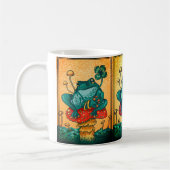 Cottagecore-Frosch mit Pilz  Kaffeetasse (Links)