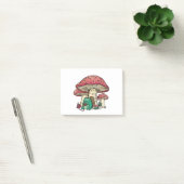 Cottagecore-Frosch mit Pilzhaus Post-it Klebezettel (Büro)