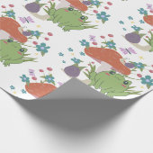 Cottagecore-Frosch-Pilz Geschenkpapier (Ecke)