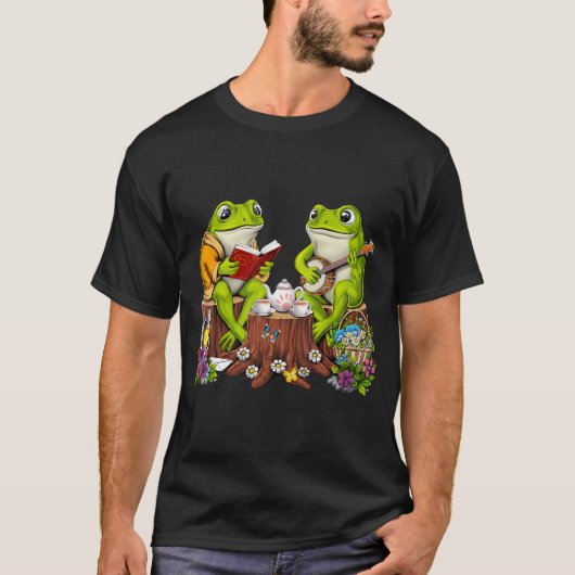 Cottagecore Frösche T-Shirt (Vorderseite)