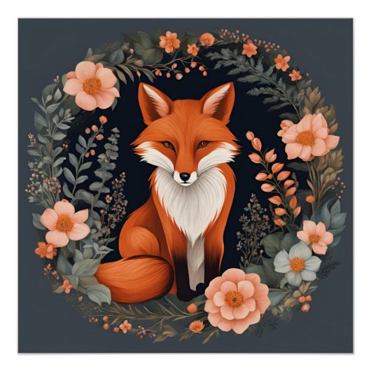 Cottagecore Fuchs Poster (Vorderseite)