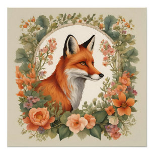 Cottagecore Fuchs Poster
