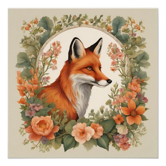 Cottagecore Fuchs Poster (Vorderseite)