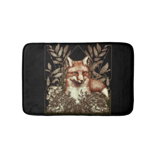 Cottagecore Fuchs Vintage Badematte (Vorderseite)