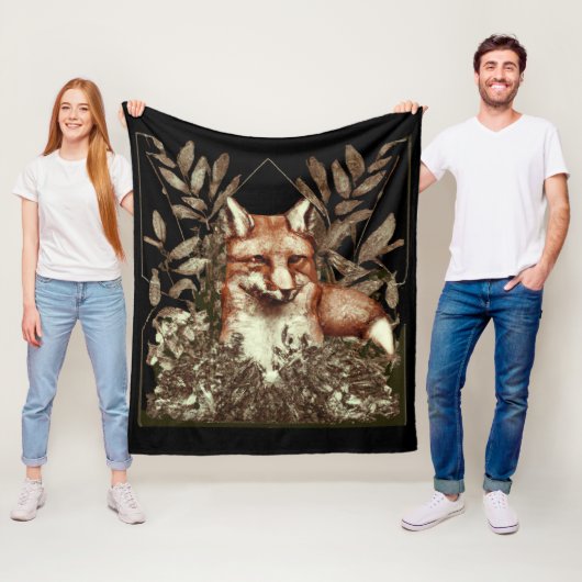 Cottagecore Fuchs Vintage Fleecedecke (Beispiel)