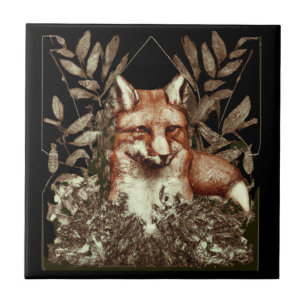 Cottagecore Fuchs Vintage Fliese