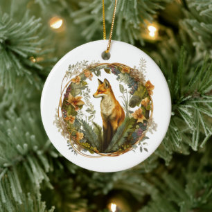 Cottagecore Fuchs Vintage Keramik Ornament
