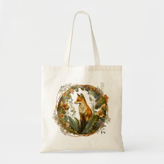 Cottagecore Fuchs Vintage Tragetasche (Vorne)