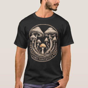 Cottagecore Fungi Fantastica Pilzwald-Emblem T-Shirt