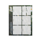Cottagecore Gänseblümchen Garten Wochenplaner Notizblock (Rotiert)
