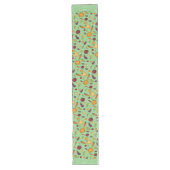 CottageCore Gemüse Name Grün Tischläufer (Vorderseite)