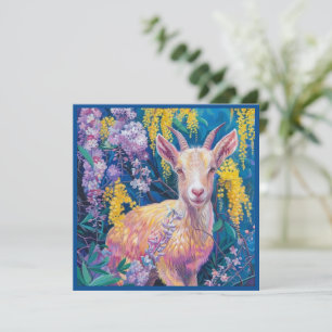 Cottagecore Glücklicher Steinbock Sternzeichen Geb Dankeskarte