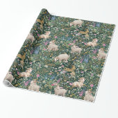 Cottagecore Glücksstein Steinbock Geschenkpapier (Ungerollt)