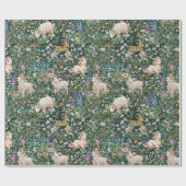 Cottagecore Glücksstein Steinbock Geschenkpapier (Flach)