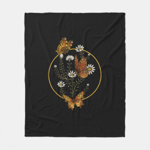 Cottagecore Goblincore Fairycore Grafik Blumen Bu Fleecedecke