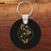 Cottagecore Goblincore Fairycore Graphic Flower Bu Schlüsselanhänger (Vorderseite)