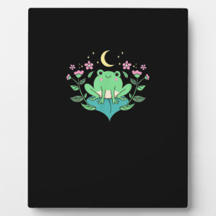 Cottagecore Goblincore Mondblumen Wald Frosch Mu Fotoplatte