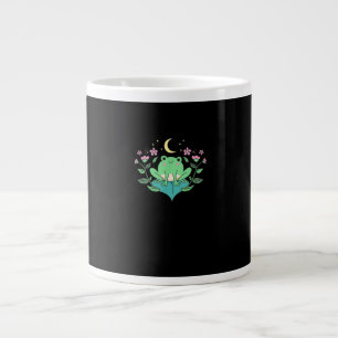 Cottagecore Goblincore Mondblumen Wald Frosch Mu Jumbo-Tasse