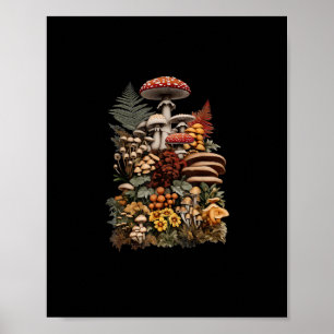Cottagecore Goblincore Pilzesuche Poster