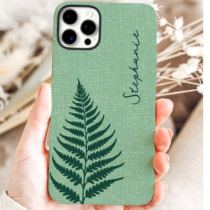 Cottagecore Grüner Wald Farn Benutzername iPhone 16 Pro Max Hülle