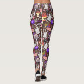 Cottagecore Halloween Ghouls Dark Leggings (Rückseite)