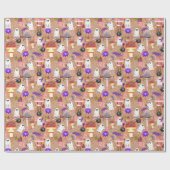 Cottagecore Halloween Ghouls Geschenkpapier (Flach)