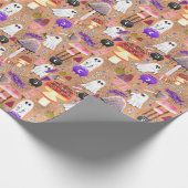 Cottagecore Halloween Ghouls Geschenkpapier (Ecke)