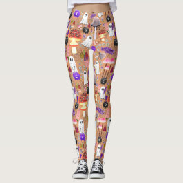 Cottagecore Halloween Ghouls Leggings
