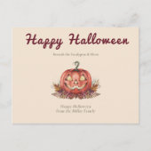Cottagecore Halloween-Kürbis Postkarte (Vorderseite)