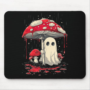 Cottagecore Halloween-Shirt Geist Pilz Gruselig Mousepad