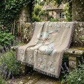 Cottagecore-Hasen-Charm-Babydecke Decke